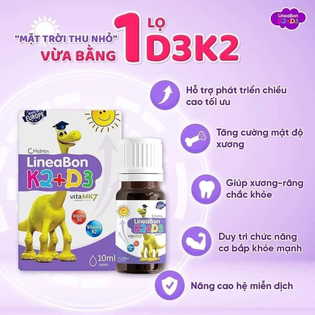 LINEABON - VITAMIN D3K2 MK7 NHỎ GIỌT