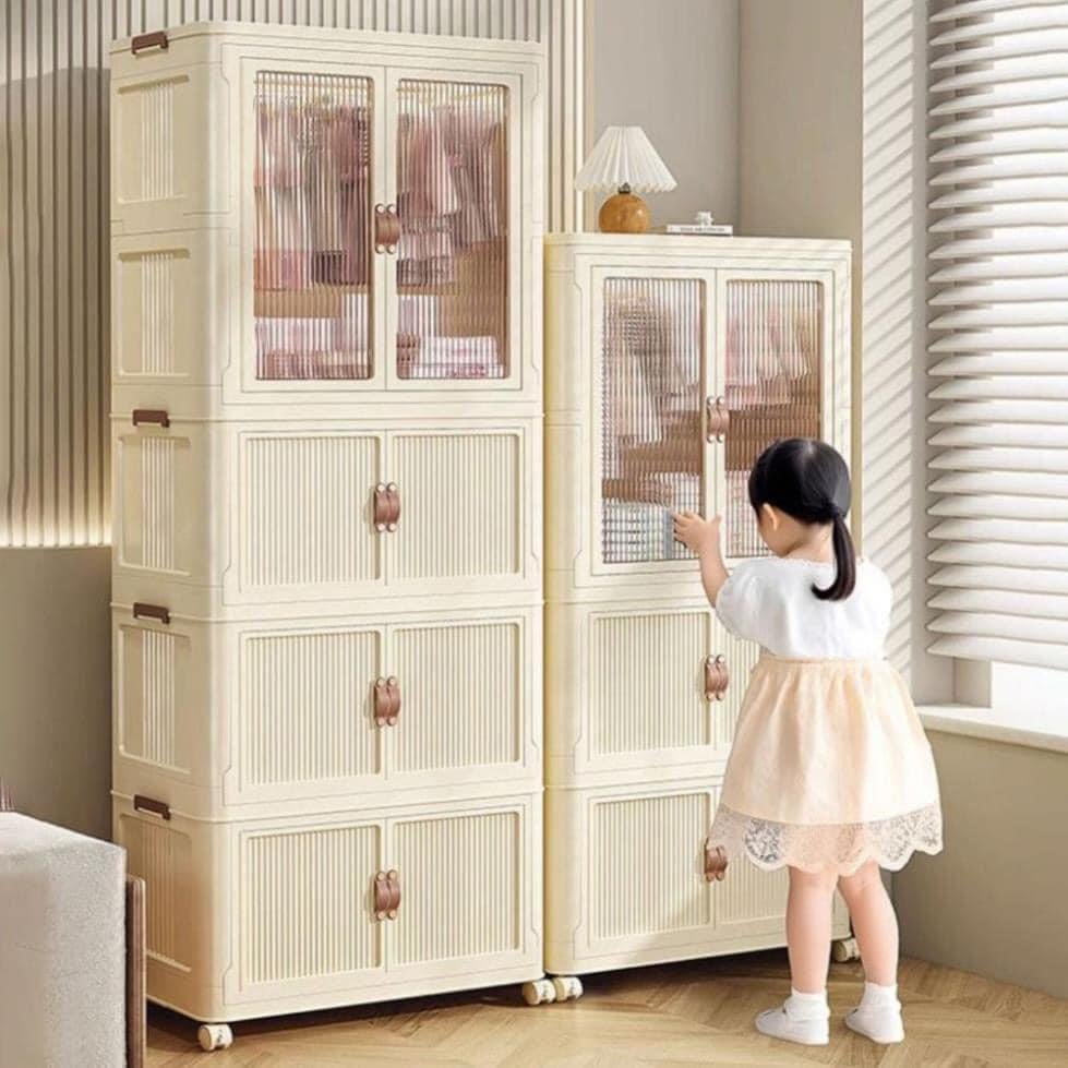 TỦ QUẦN ÁO TRẺ EM XẾP GỌN KIOTO 2,3,4 TẦNG 8 KIOTO - TỦ NHỰA GẤP GỌN