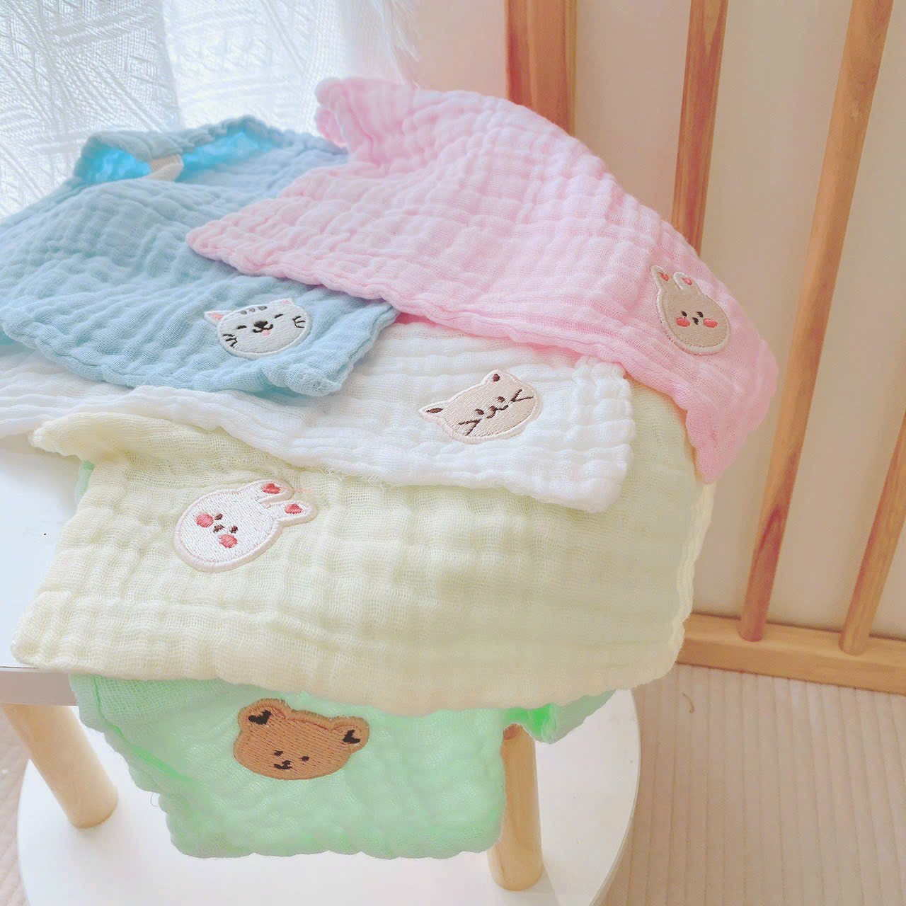 MONONA - SET 3 KHĂN SỮA 6 LỚP XÔ XÙ