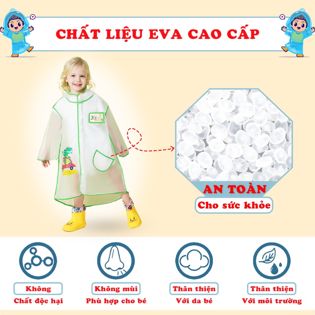 KK - ÁO MƯA TRẺ EM TRONG SUỐT