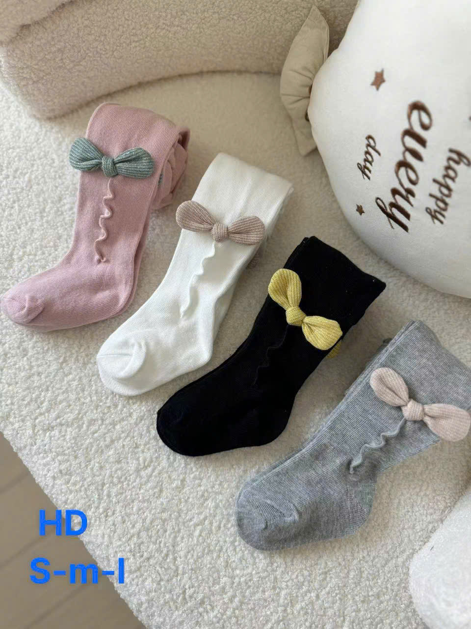 KK - QUẦN TẤT TRẮNG ĐÍNH NƠ