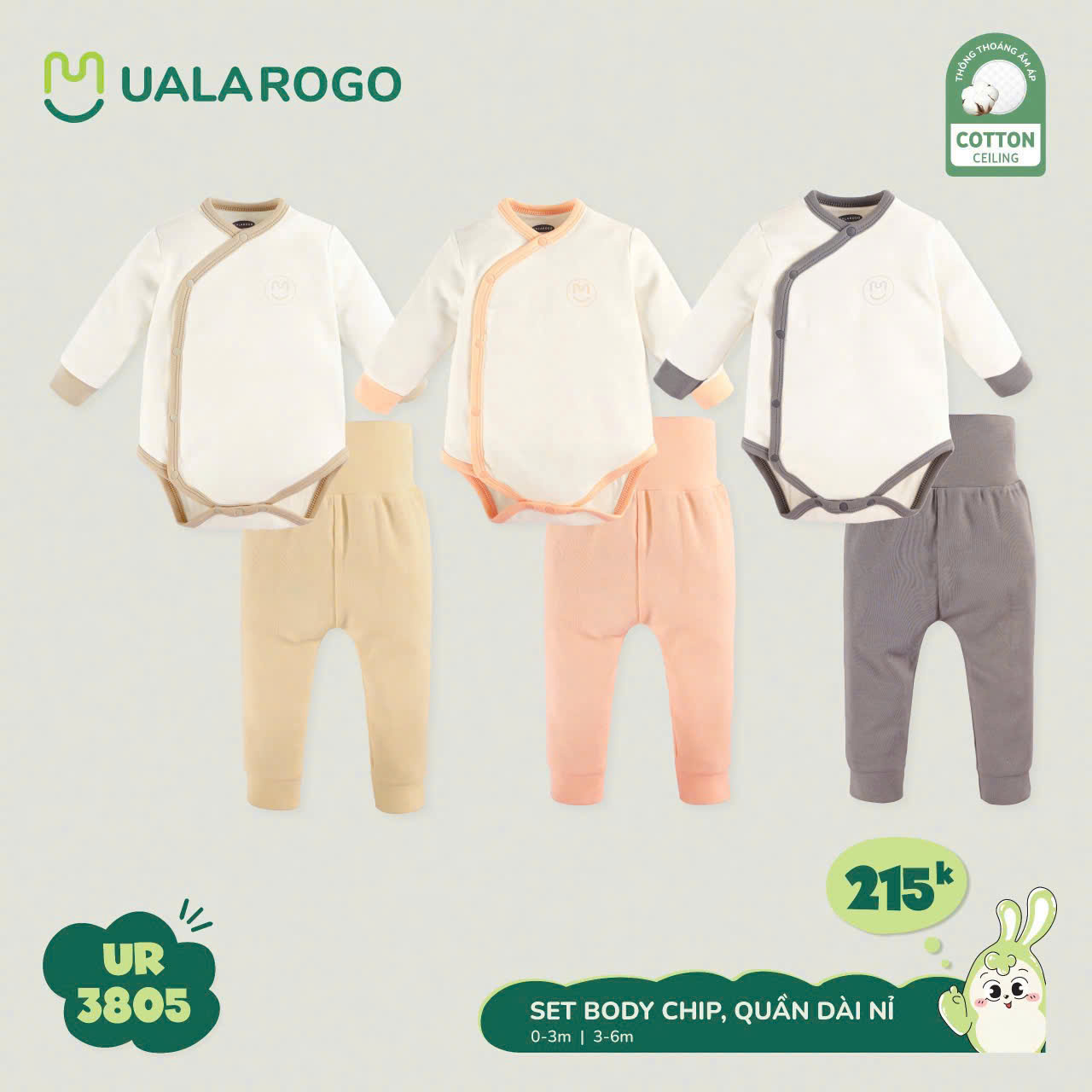 UALA ROGO - SET BODY CHIP NỈ UR3805