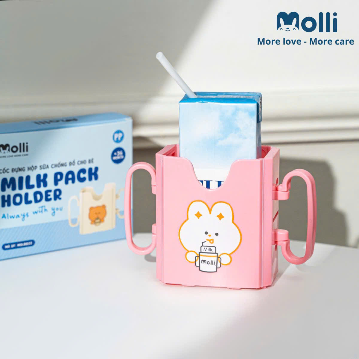 MOLLI - CỐC ĐỰNG HỘP SỮA CHỐNG ĐỔ