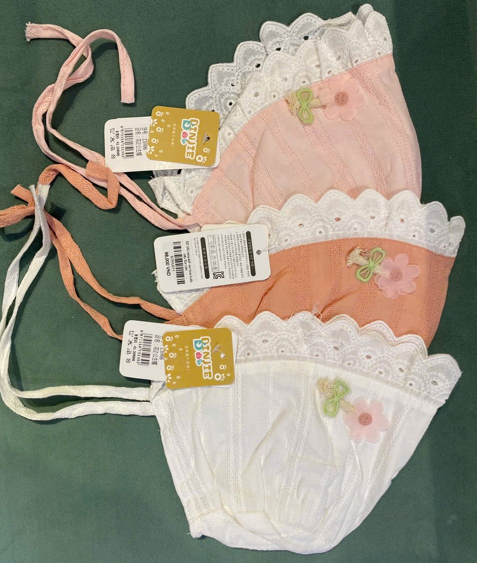 SD Mũ babydoll ren hoa buộc dây S3-12M