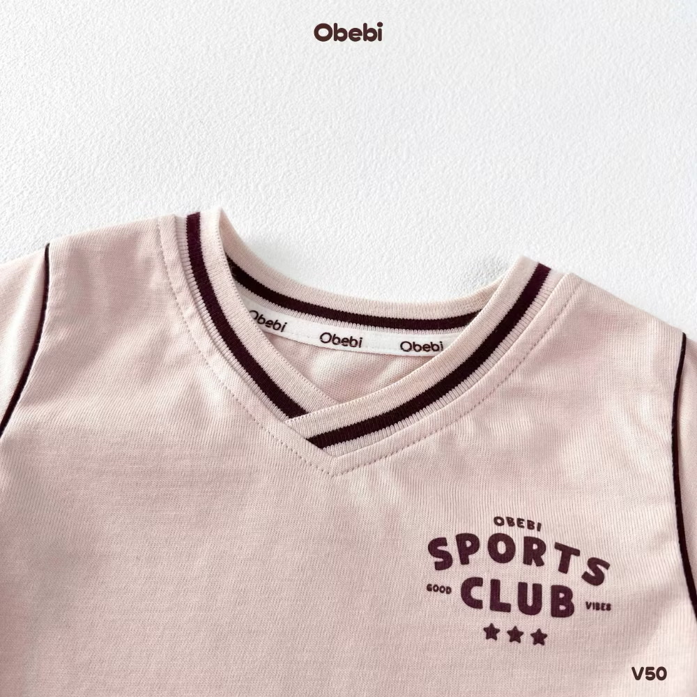 OBEBI - Váy tennis xếp ly cổ V(66-110)