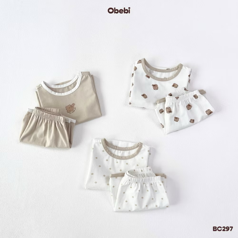 OBEBI - Bộ ba lỗ hoạ tiết gấu(66-110)