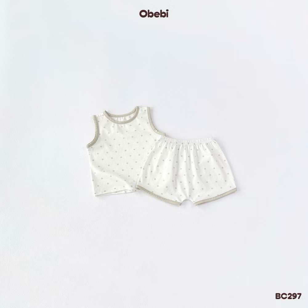 OBEBI - Bộ ba lỗ hoạ tiết gấu(66-110)