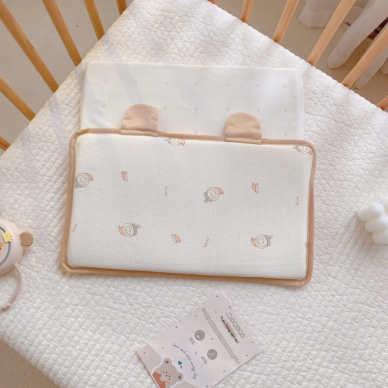 MONONA - GỐI CAO SU NON TAI GẤU