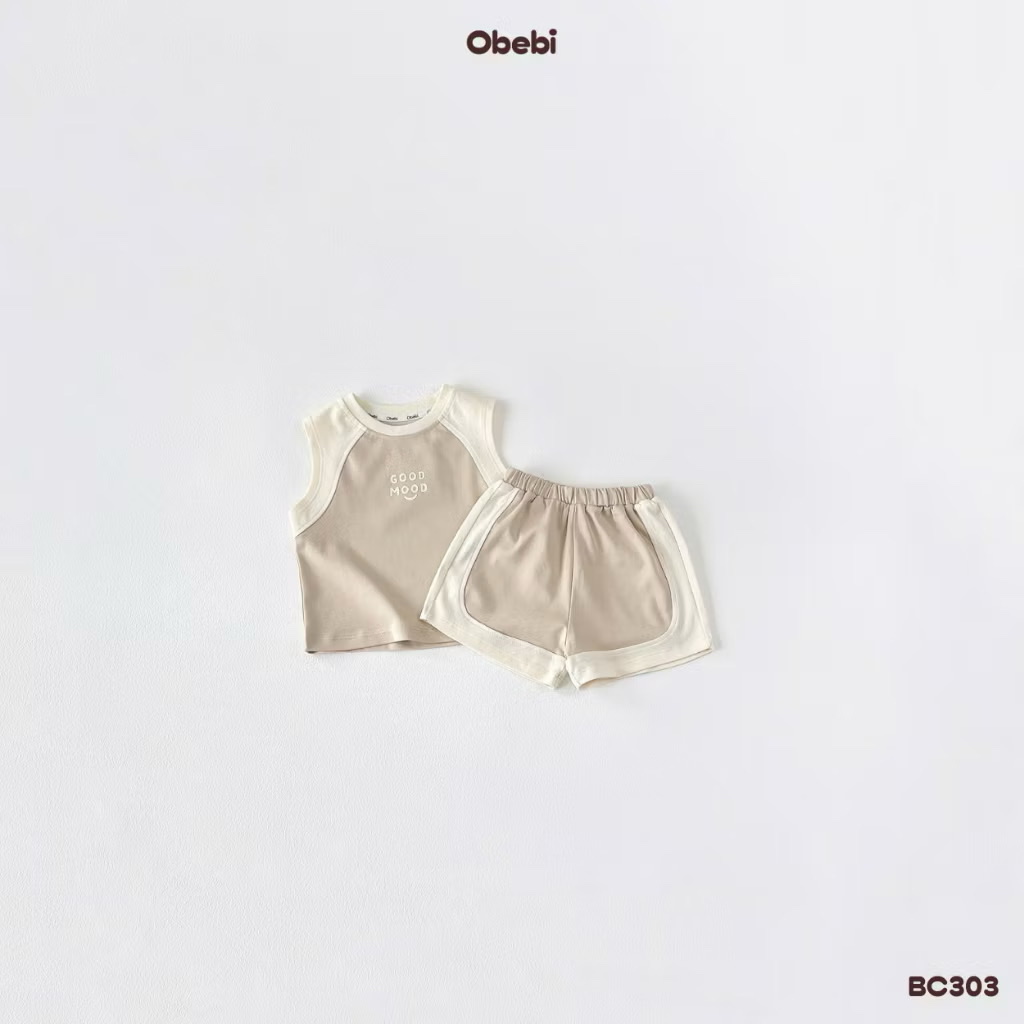 OBEBI - Bộ ba lỗ phối màu thể thao(66-110)