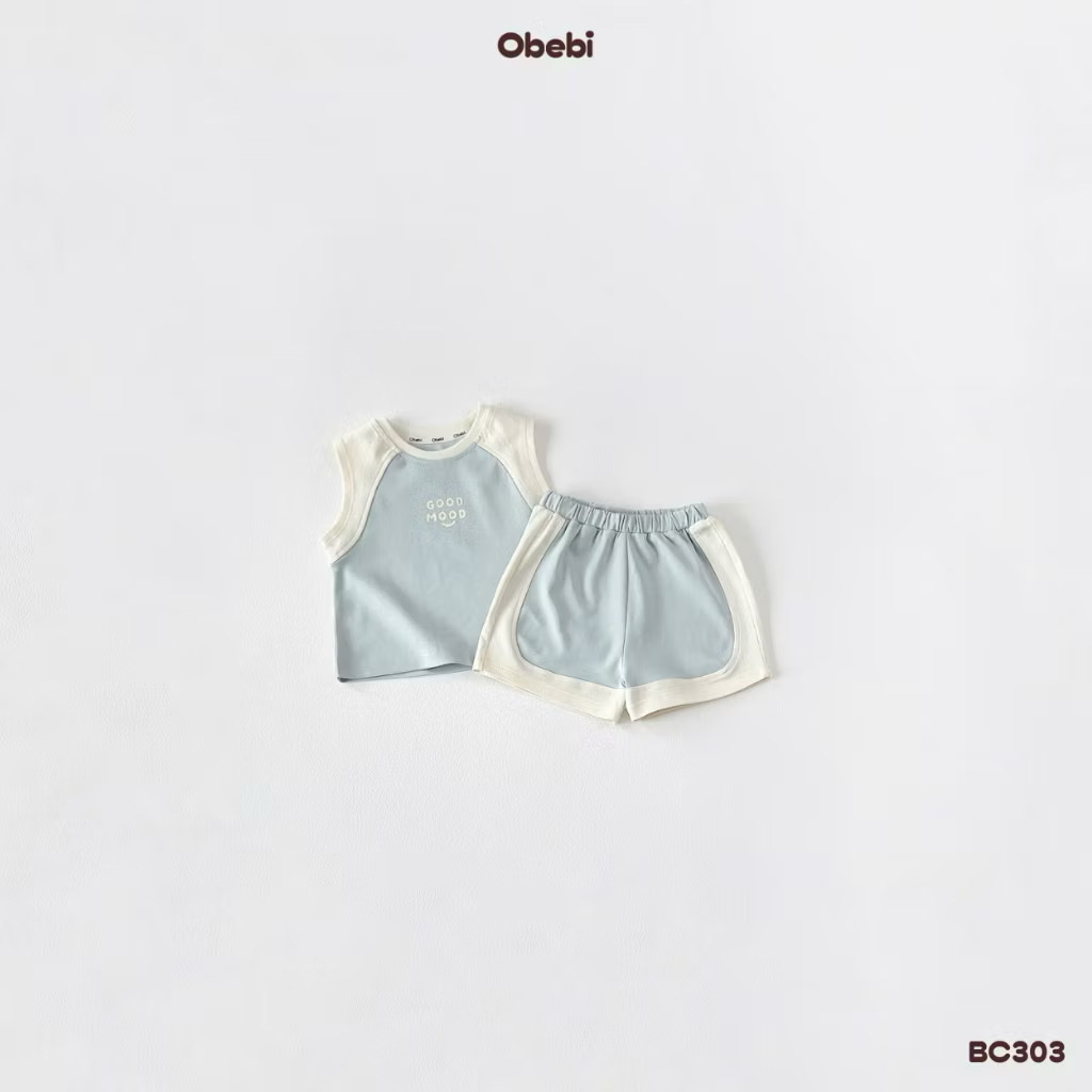OBEBI - Bộ ba lỗ phối màu thể thao(66-110)