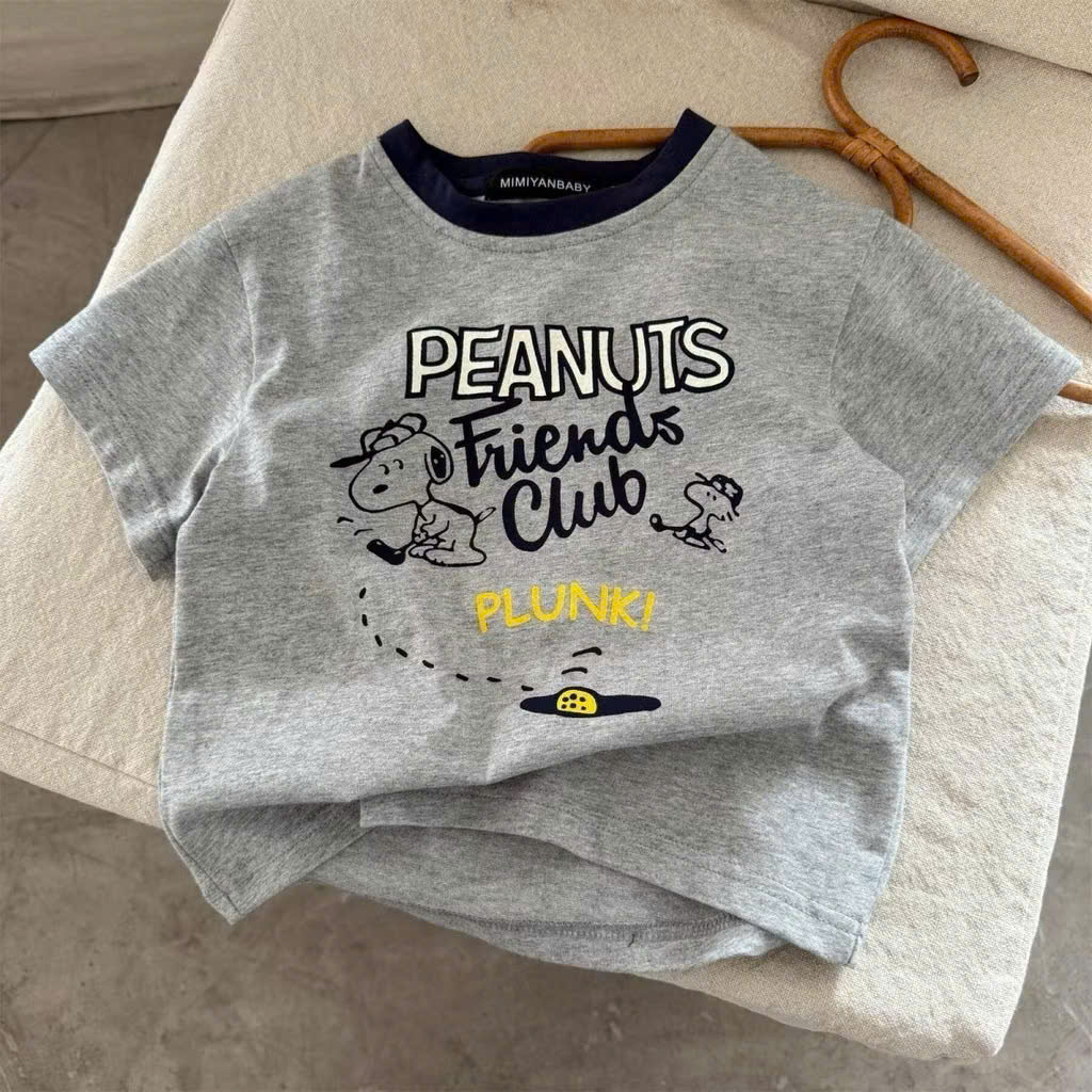 BK - Áo phông Snoopy cổ phối màu (90-140)