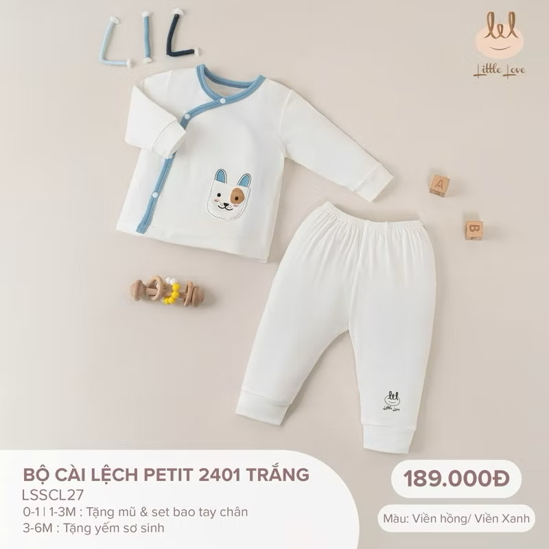 LITTLE LOVE -  Bộ cài lệch Petit 2401 (NB-6M)
