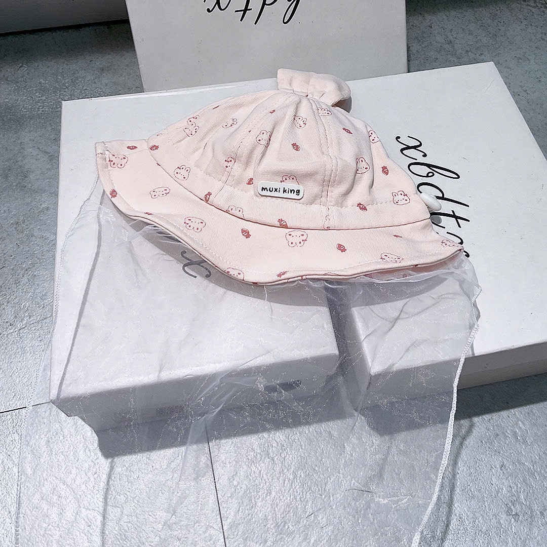 KB - Mũ bèo+khăn voan in hình (6M-2Y)