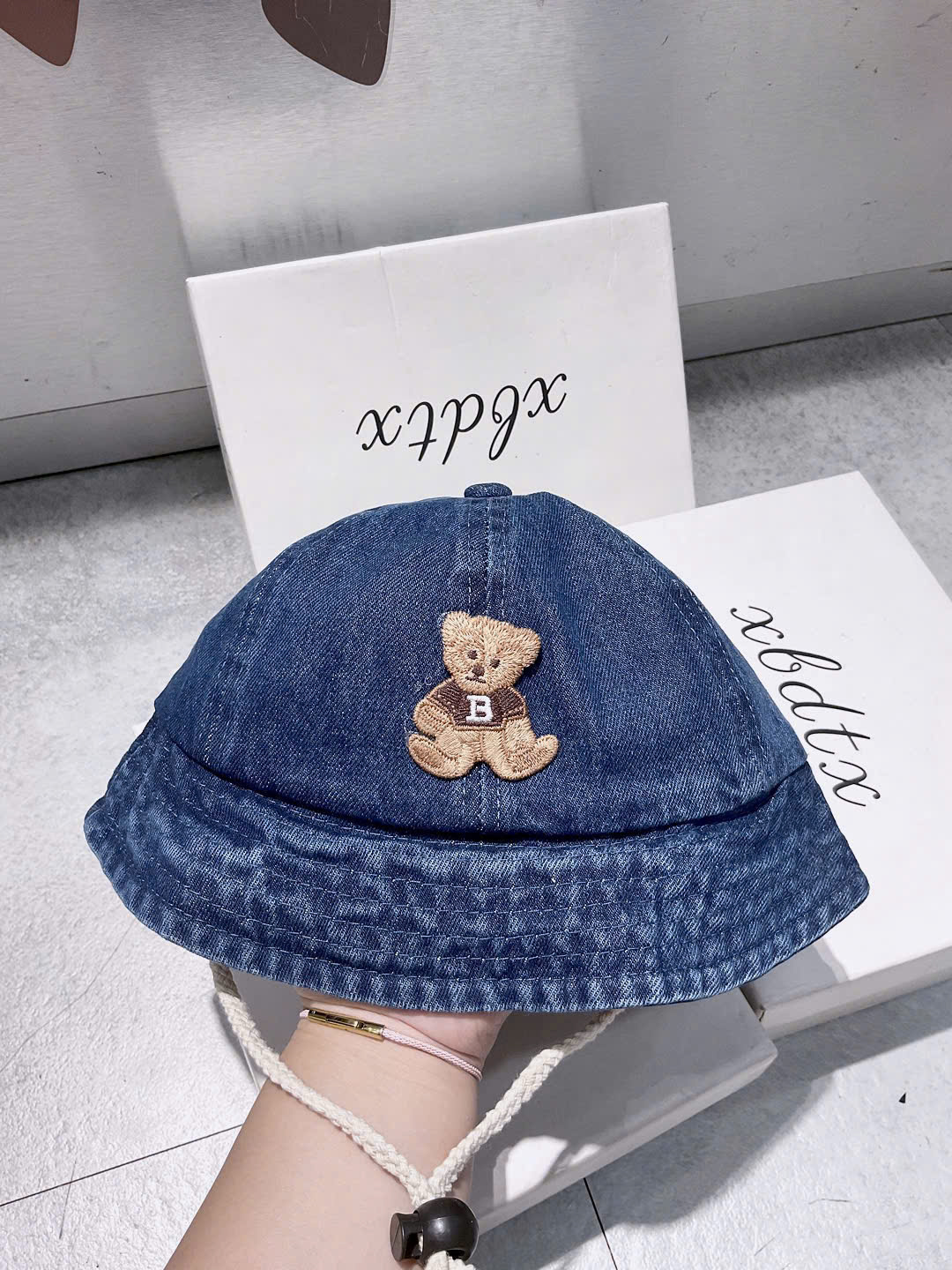 KB - Mũ bucket Jean in Gấu (1-3Y)