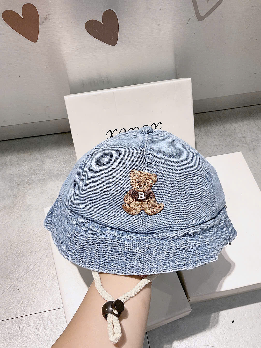 KB - Mũ bucket Jean in Gấu (1-3Y)