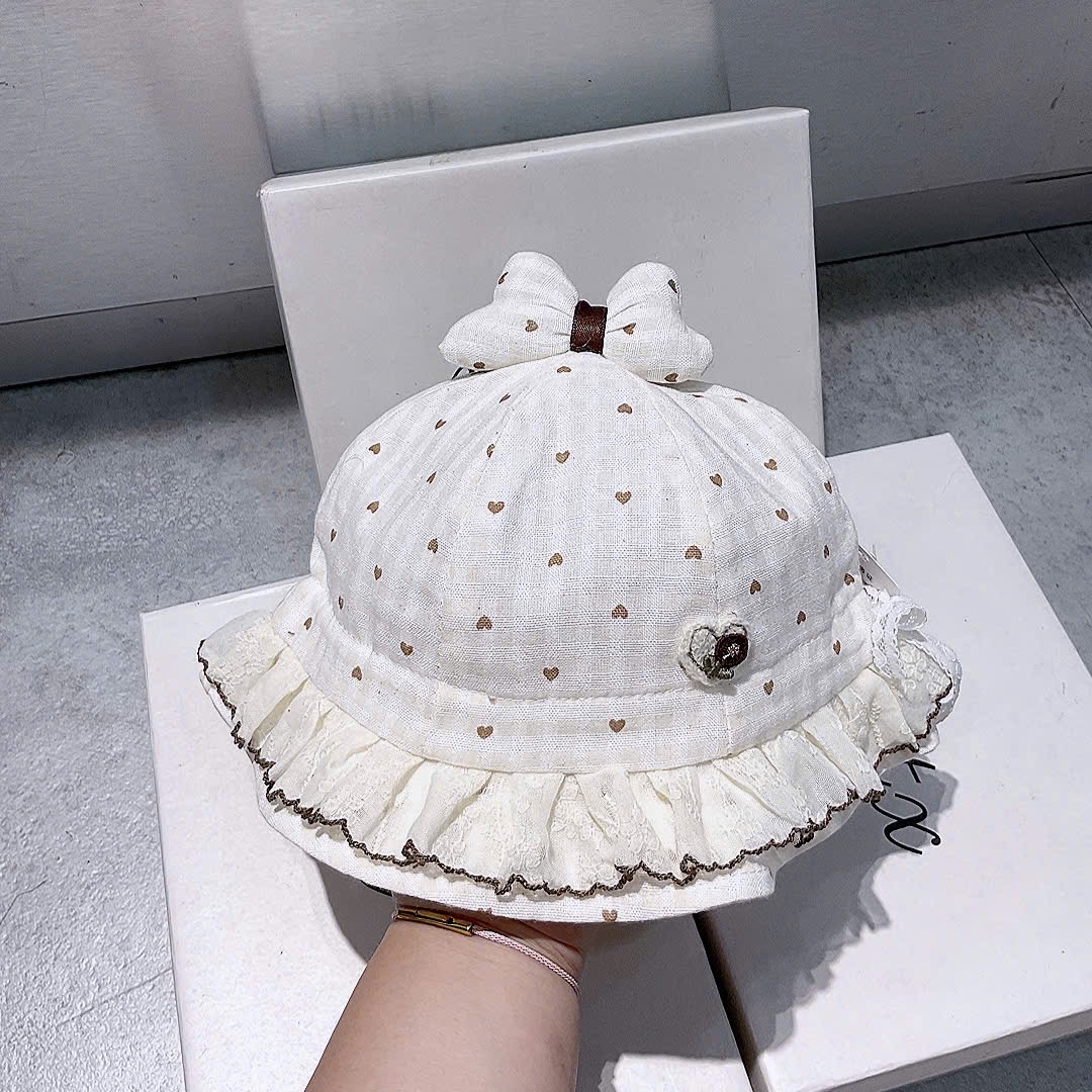 KB - Mũ viền ren nơ đỉnh(6M-2Y)