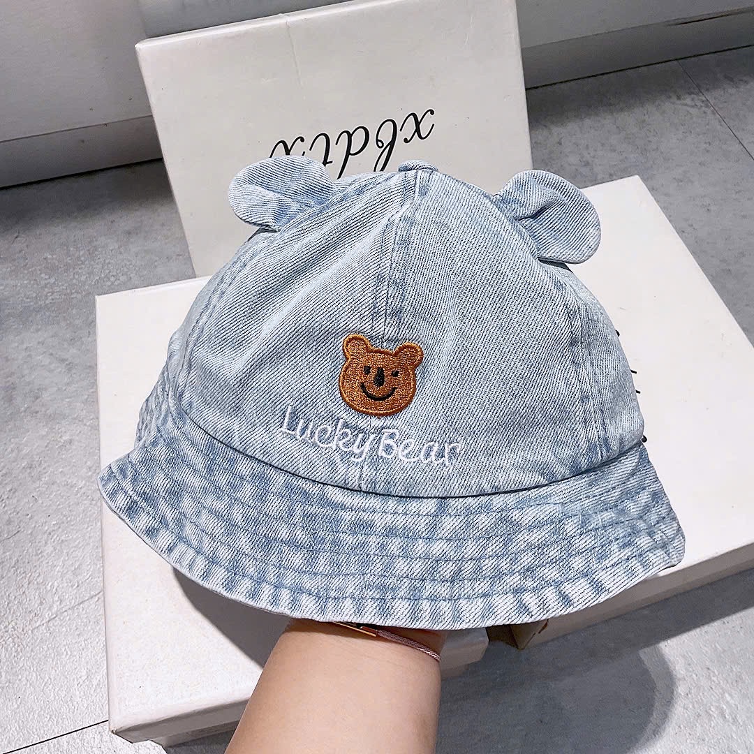 KB - Mũ Bucket Jean Gấu Lucky Bear (1-4Y)