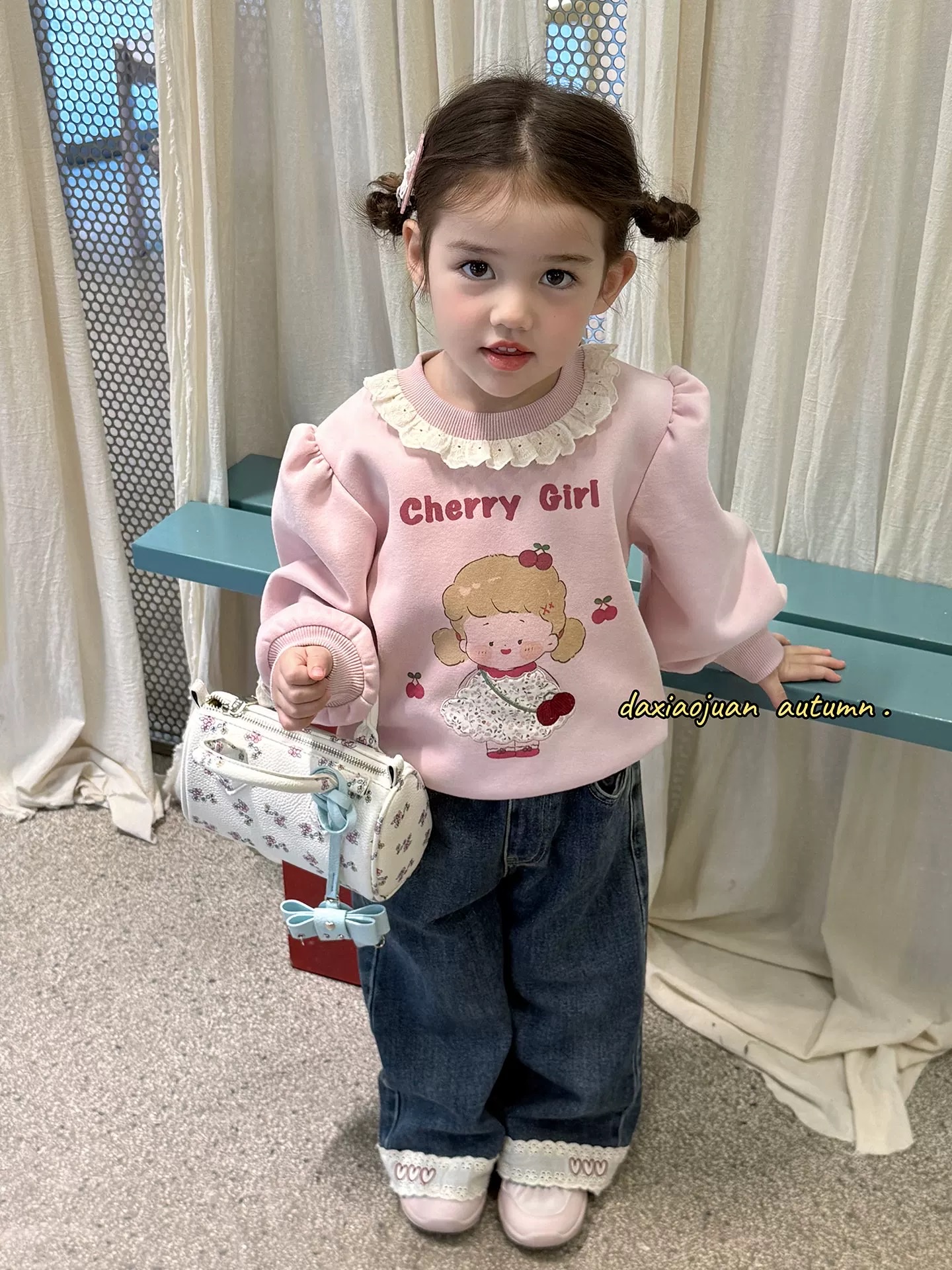 KB - Áo nỉ cổ bèo GIRL ( 90-150)