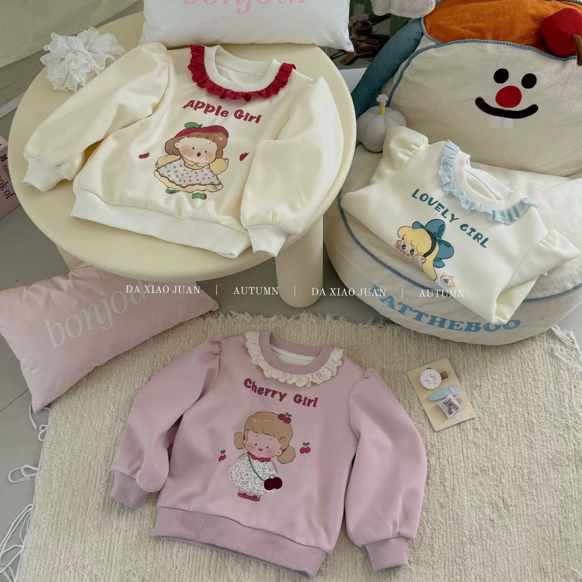 KB - Áo nỉ cổ bèo GIRL ( 90-150)