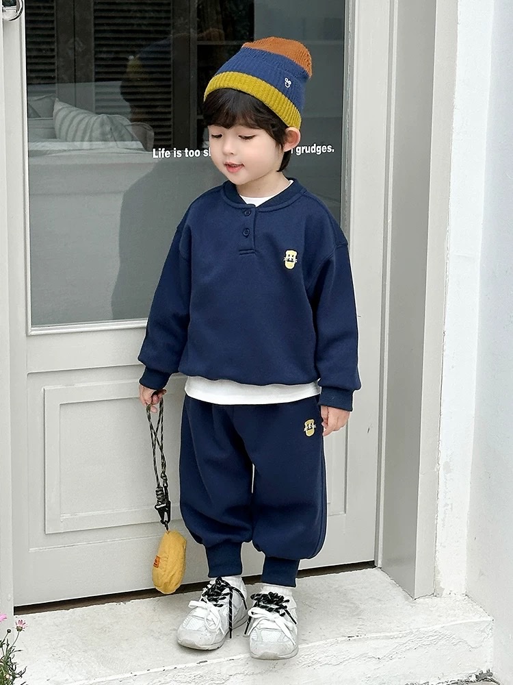 TL - Bộ nỉ cổ 2 cúc (90-140)