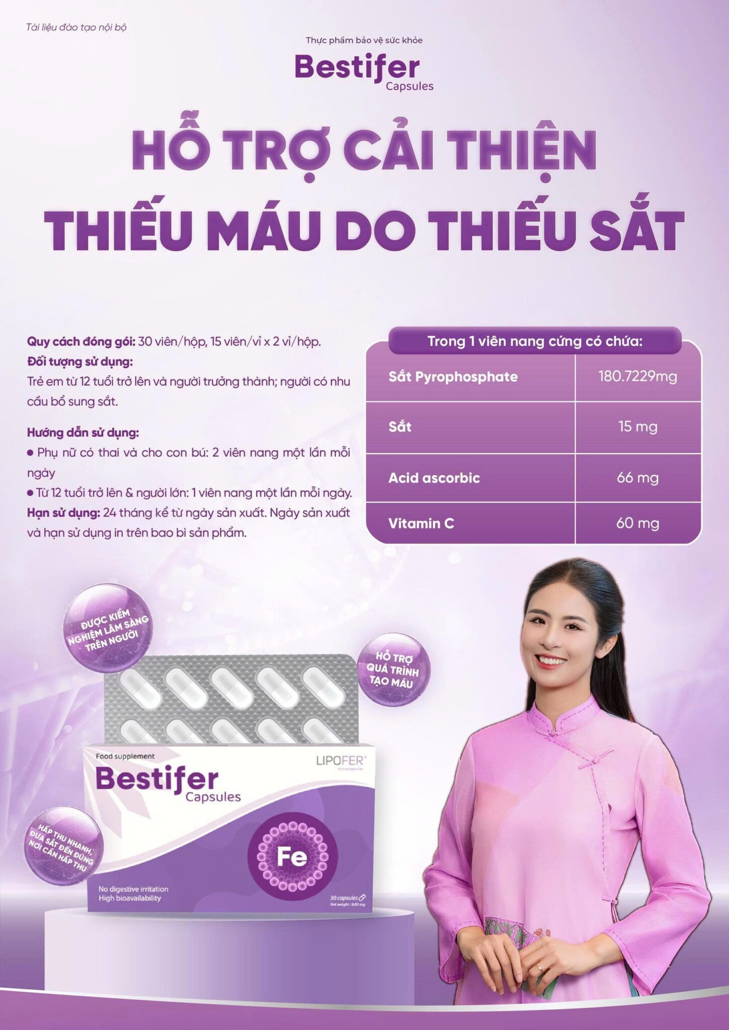 BESTIFER CAPSULES - 12Y+SẮT VIÊN HƯỚNG ĐÍCH CHO MẸ BẦU VÀ SAU SINH