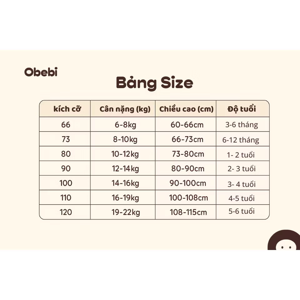 OBEBI - Bộ mặc nhà dài tay đính cúc(66-110)