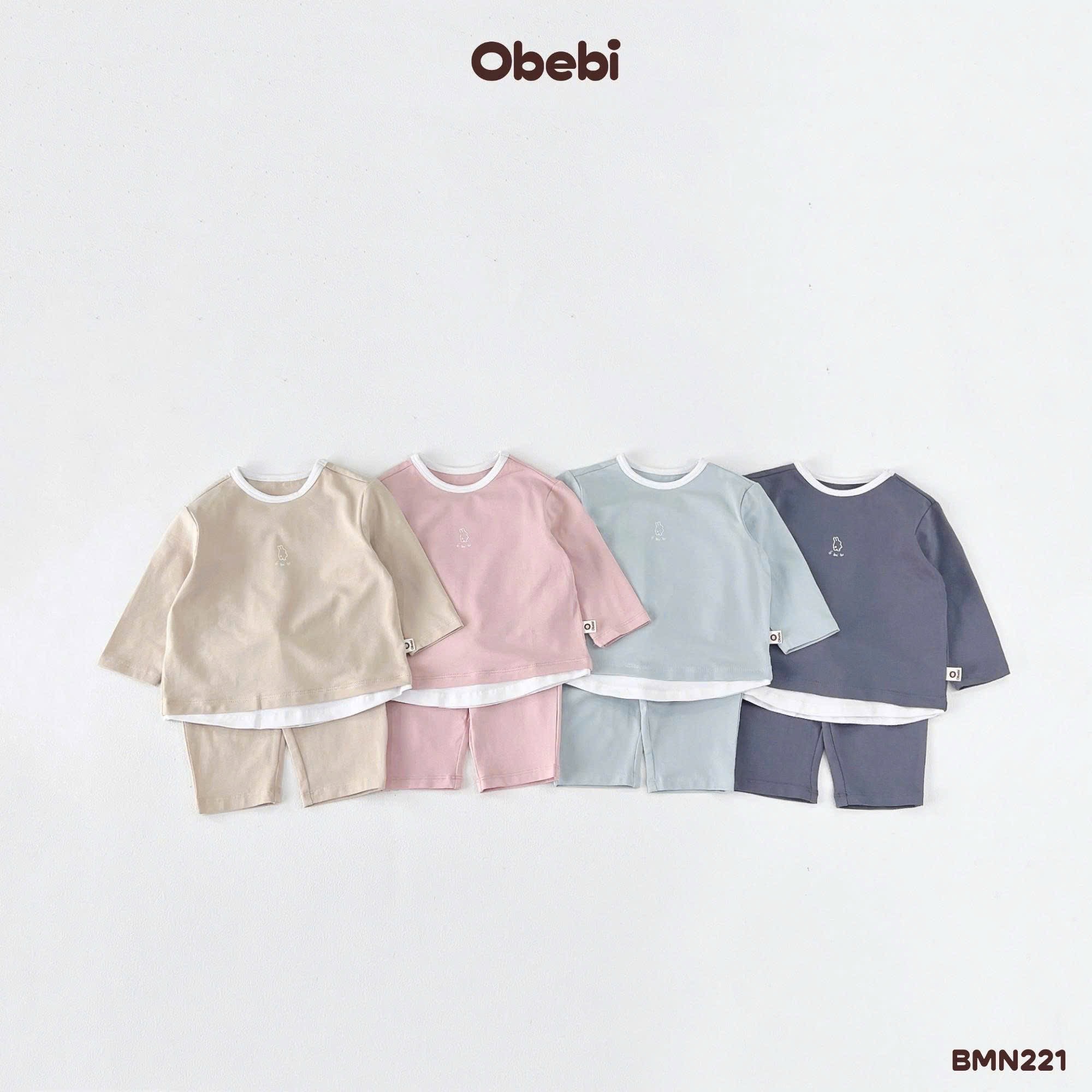 OBEBI - Bộ mặc nhà phối màu vạt Gấu(73-120)