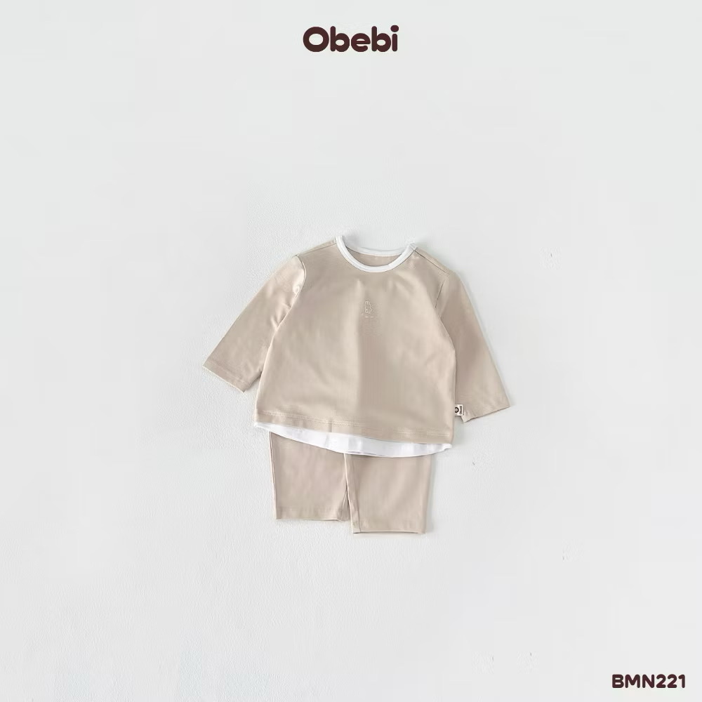 OBEBI - Bộ mặc nhà phối màu vạt Gấu(73-120)