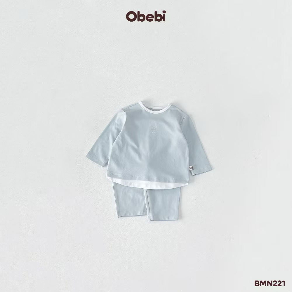 OBEBI - Bộ mặc nhà phối màu vạt Gấu(73-120)