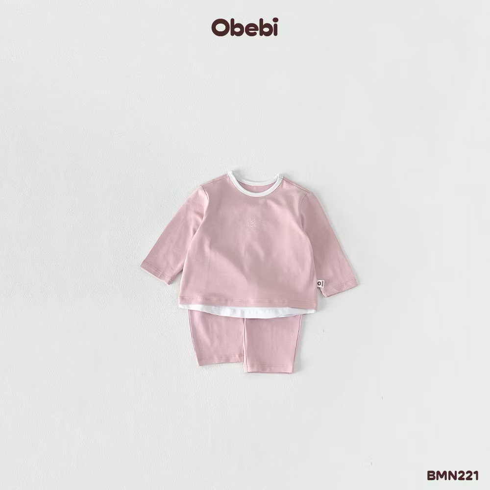 OBEBI - Bộ mặc nhà phối màu vạt Gấu(73-120)