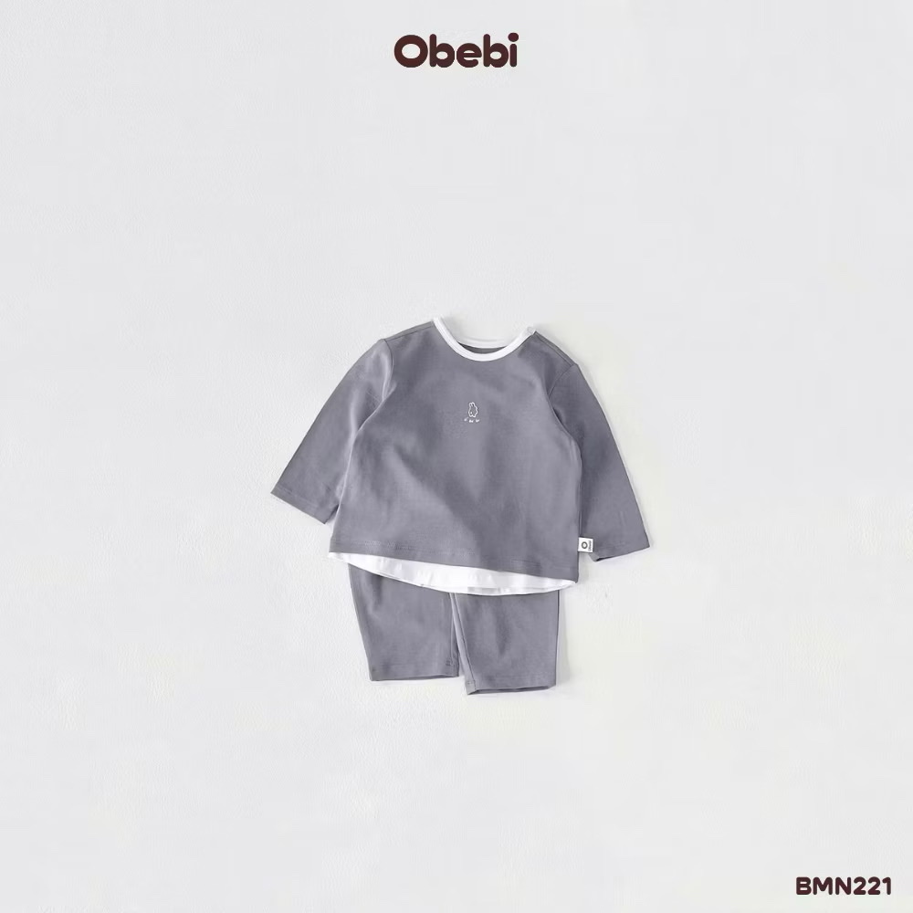 OBEBI - Bộ mặc nhà phối màu vạt Gấu(73-120)