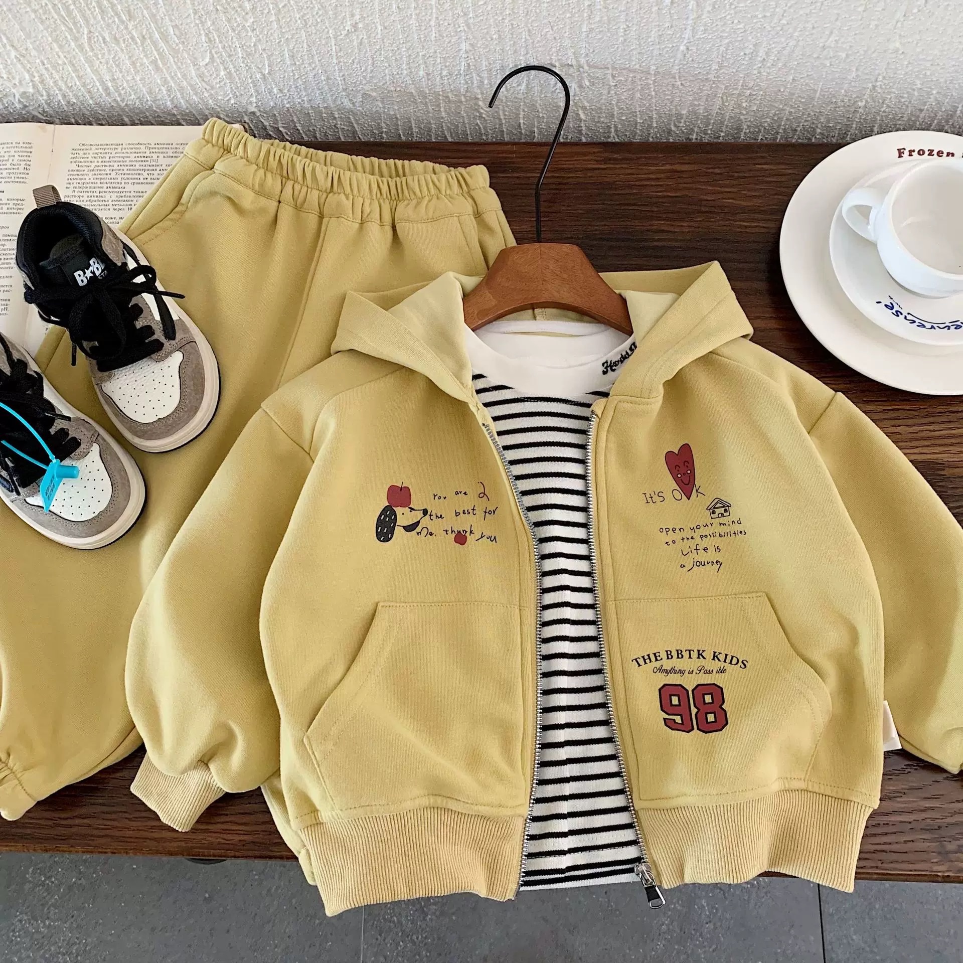 TL- Bộ nỉ khoá kéo in hình(90-140)