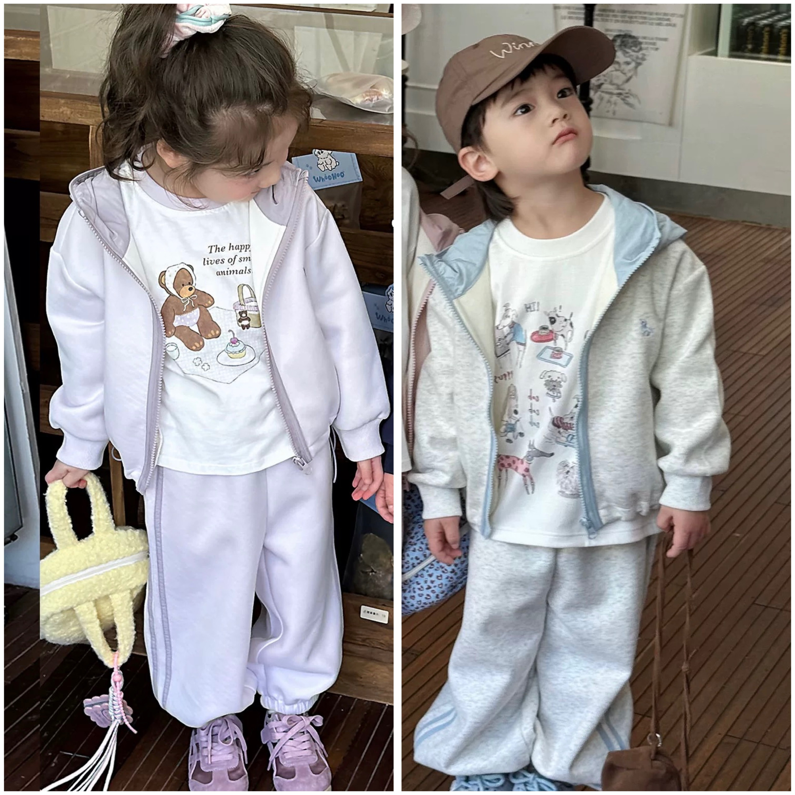 TL - Bộ nỉ kéo khoá viền màu ( 90-150)