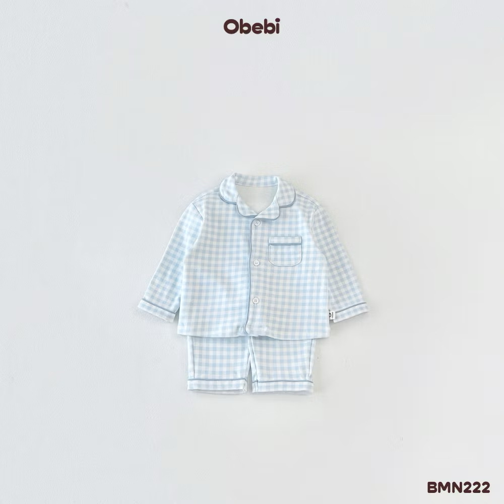 OBEBI - Bộ mặc nhà Pijama kẻ(73-110)