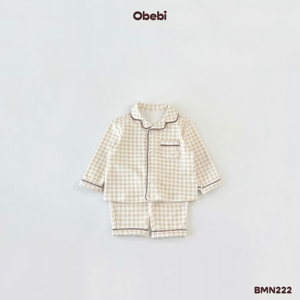 OBEBI - Bộ mặc nhà Pijama kẻ(73-110)