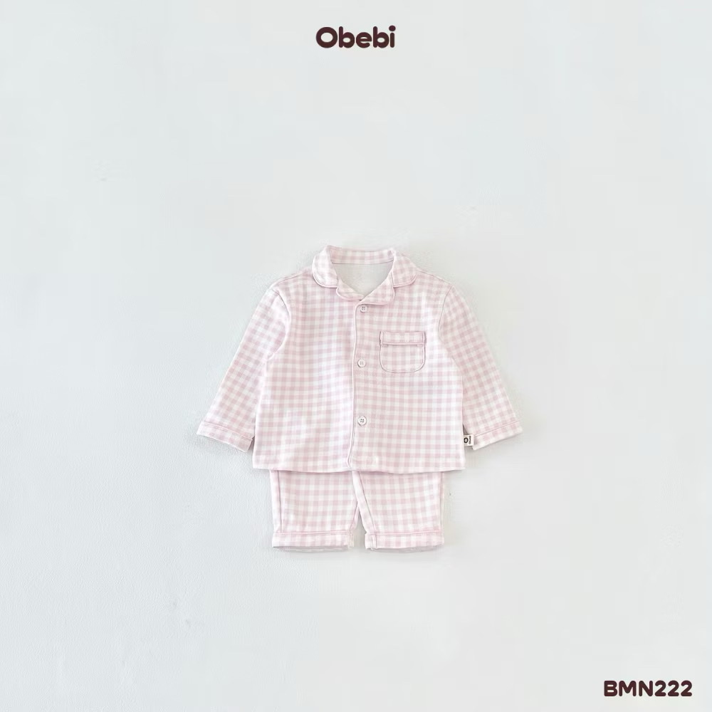 OBEBI - Bộ mặc nhà Pijama kẻ(73-110)