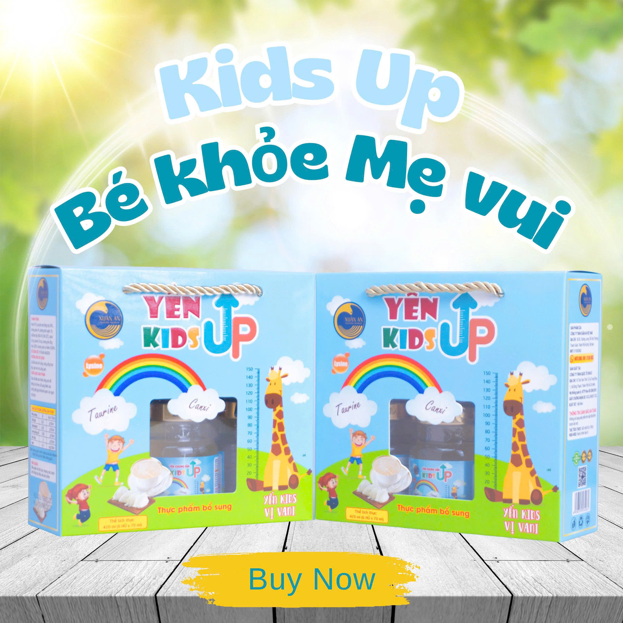 XUÂN AN - 1Y+YẾN SÀO CANXI TRẺ EM KIDS UP