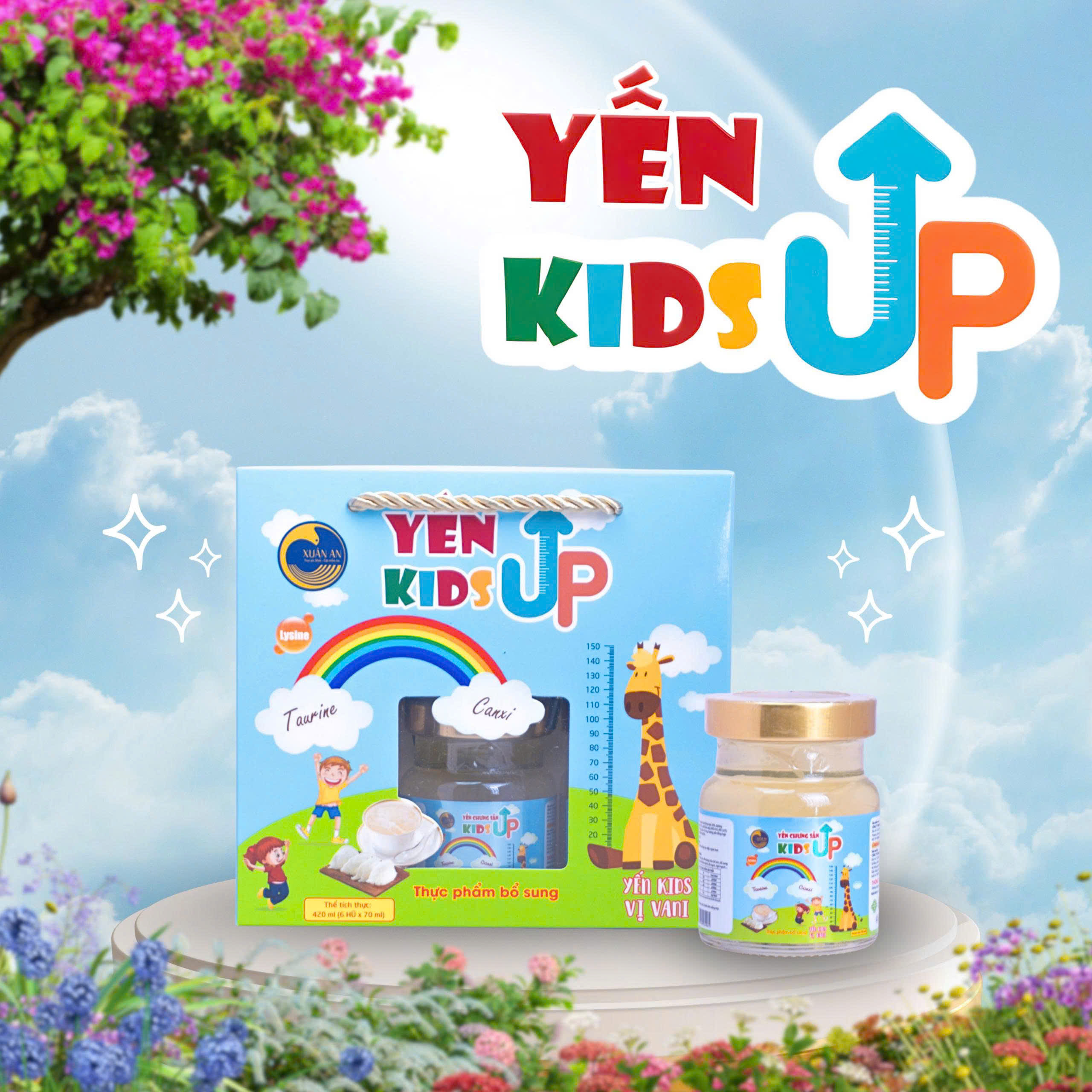 XUÂN AN - 1Y+YẾN SÀO CANXI TRẺ EM KIDS UP