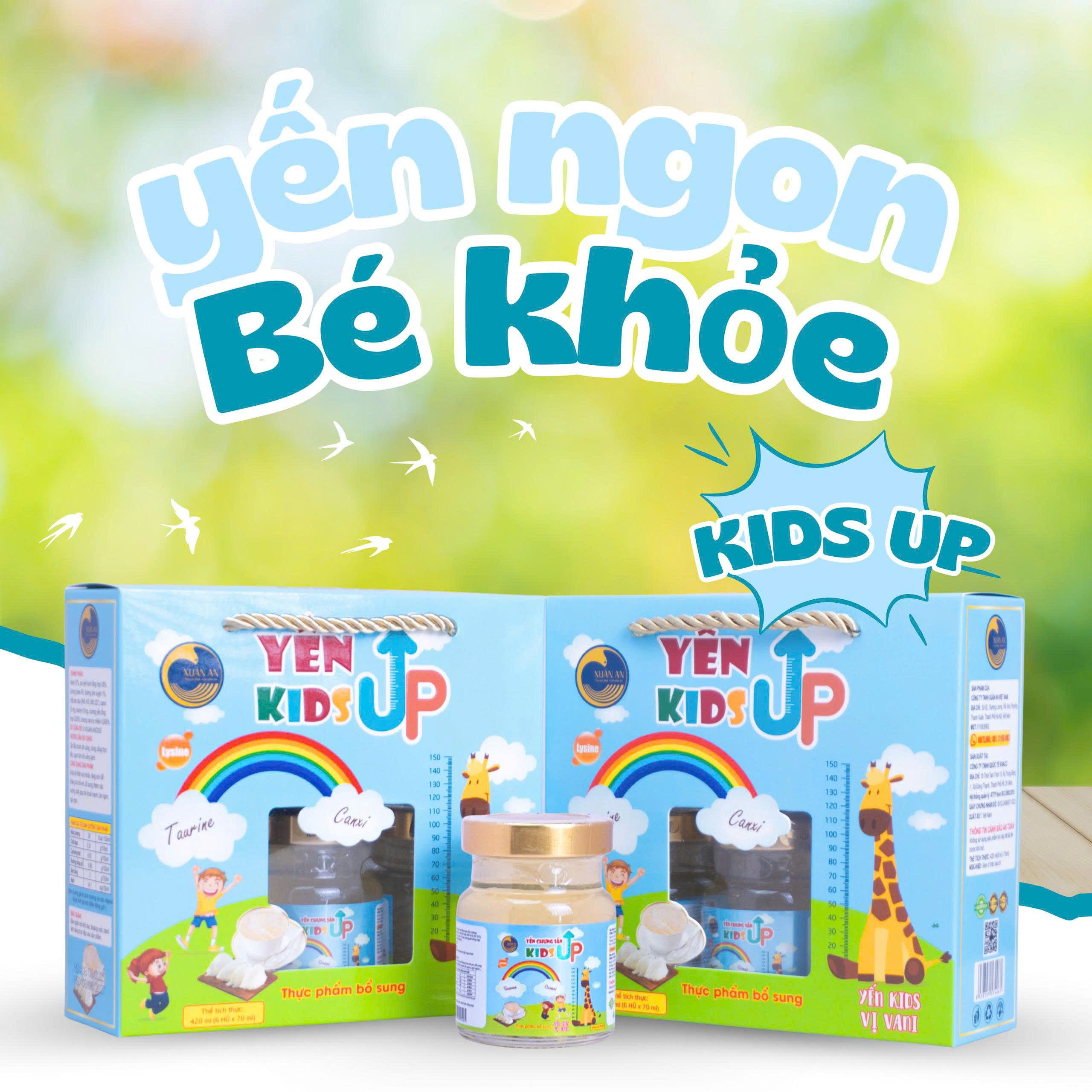 XUÂN AN - 1Y+YẾN SÀO CANXI TRẺ EM KIDS UP