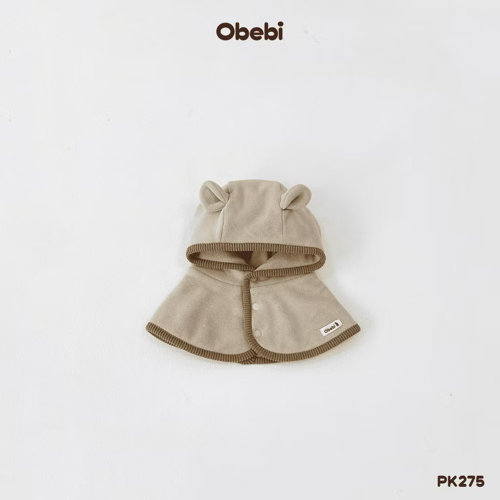 OBEBI - Mũ lông có tai viền phối màu(S,M)