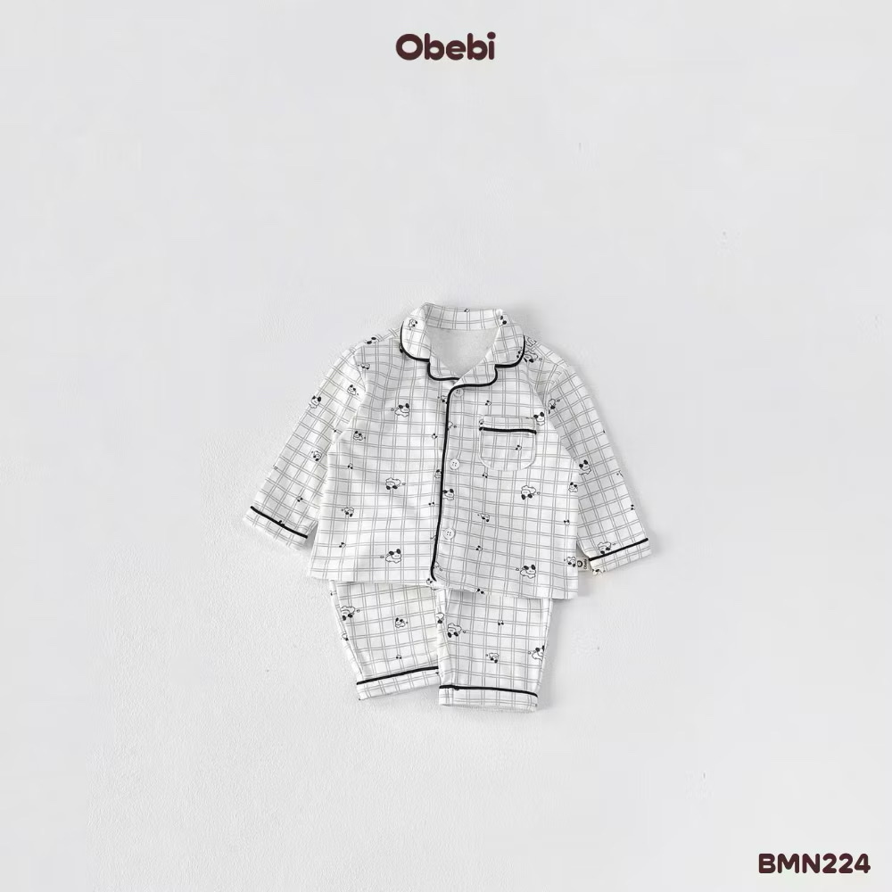 OBEBI - Bộ pijama hoạ tiết thú (73-110)