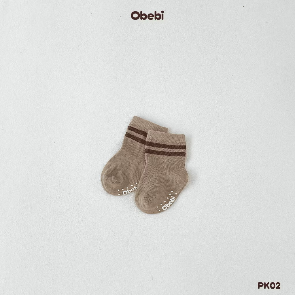 OBEBI - Tất cao cổ phối màu kẻ(S,M,L)