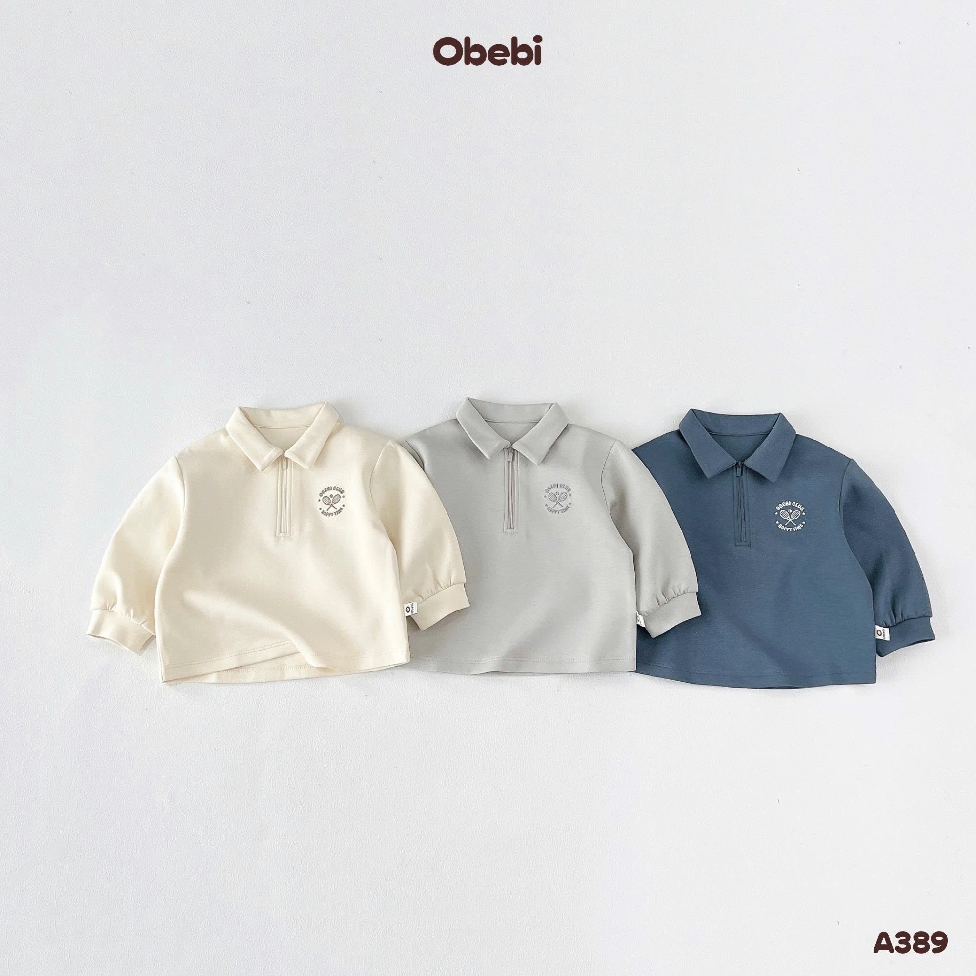 OBEBI - Áo Polo cổ khoá(80-120)