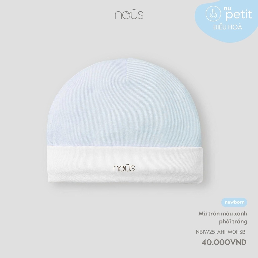 NOUS - Mũ tròn phối trắng NB