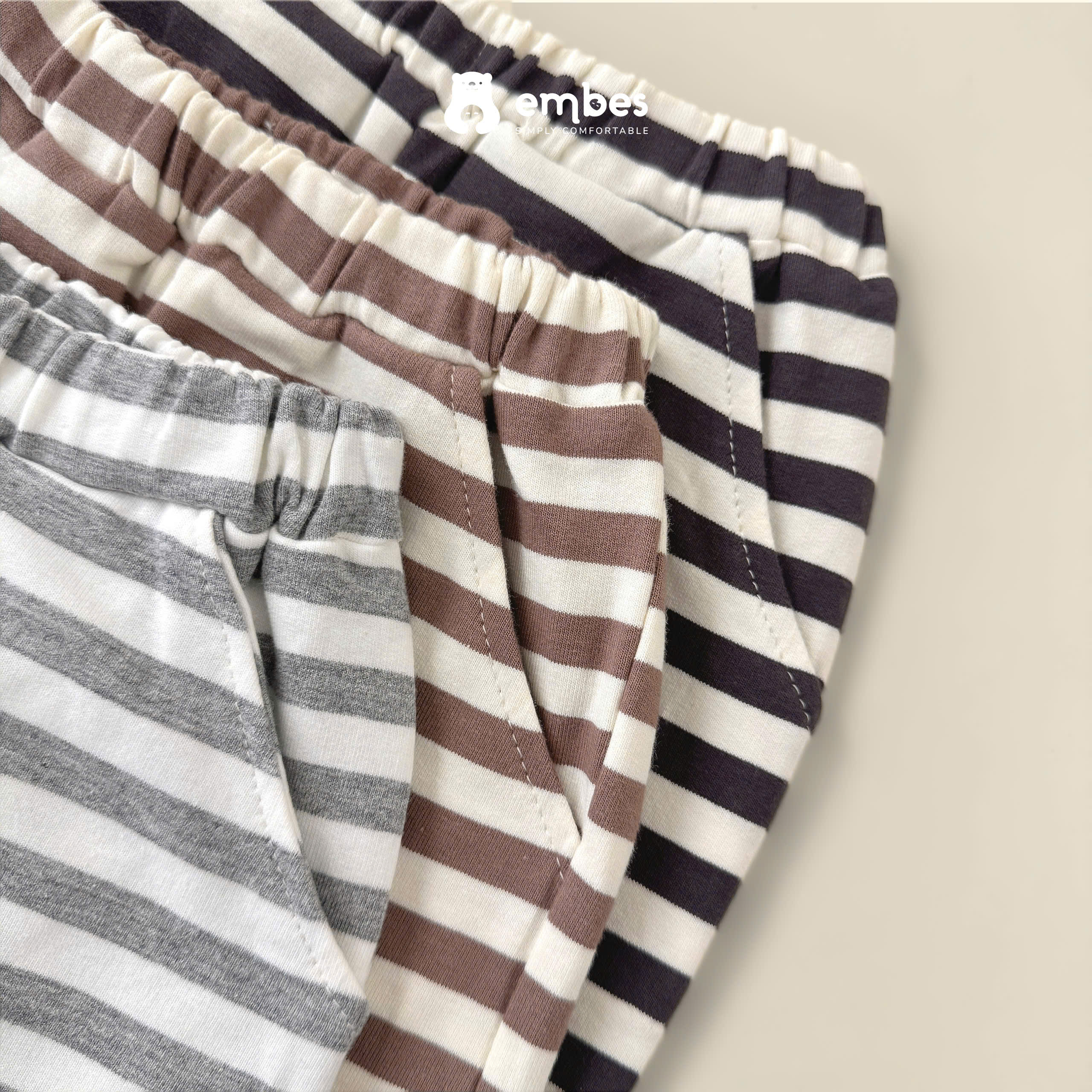 EMBES - Bộ nỉ kẻ in hình(9M-4Y)