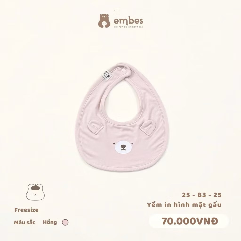 EMBES - Yếm hình mặt gấu