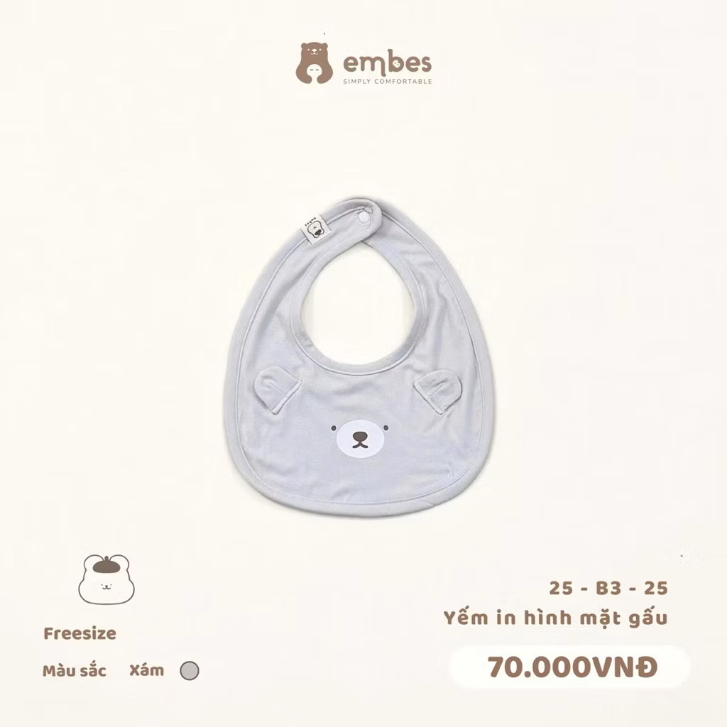 EMBES - Yếm hình mặt gấu