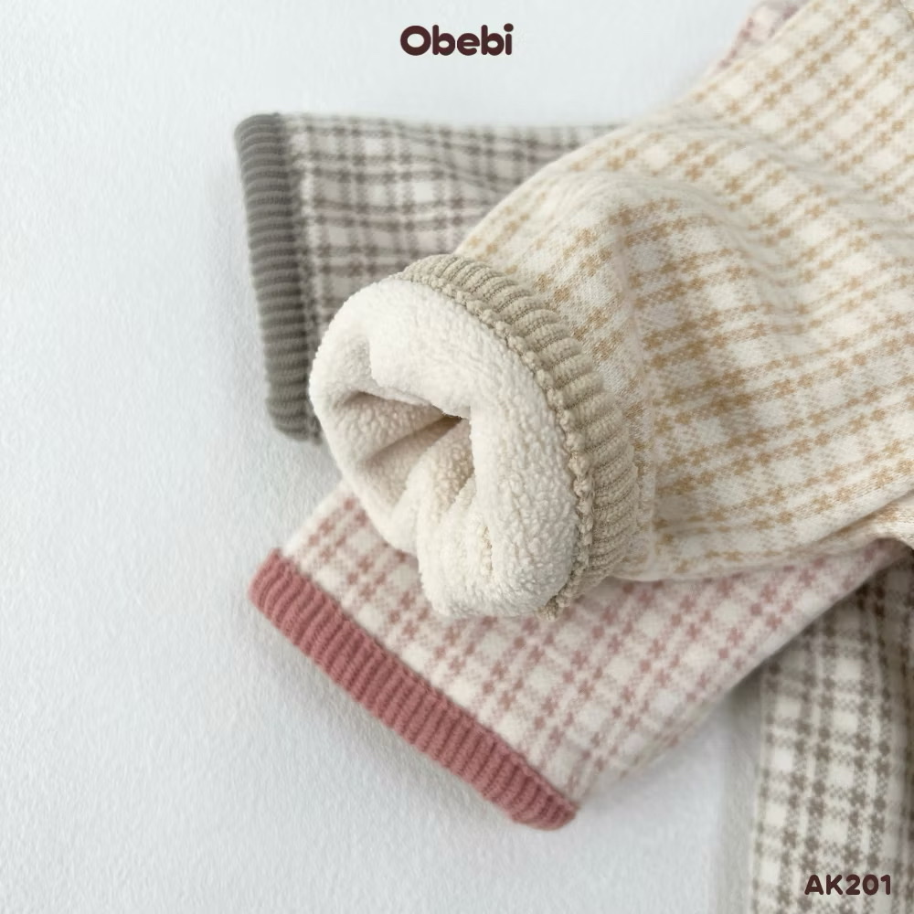 OBEBI - Áo khoác kẻ mặc 2 mặt (73-120)