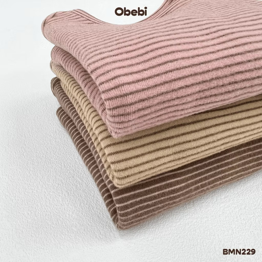 OBEBI - Bộ mặc nhà hoạ tiết kẻ(66-120)