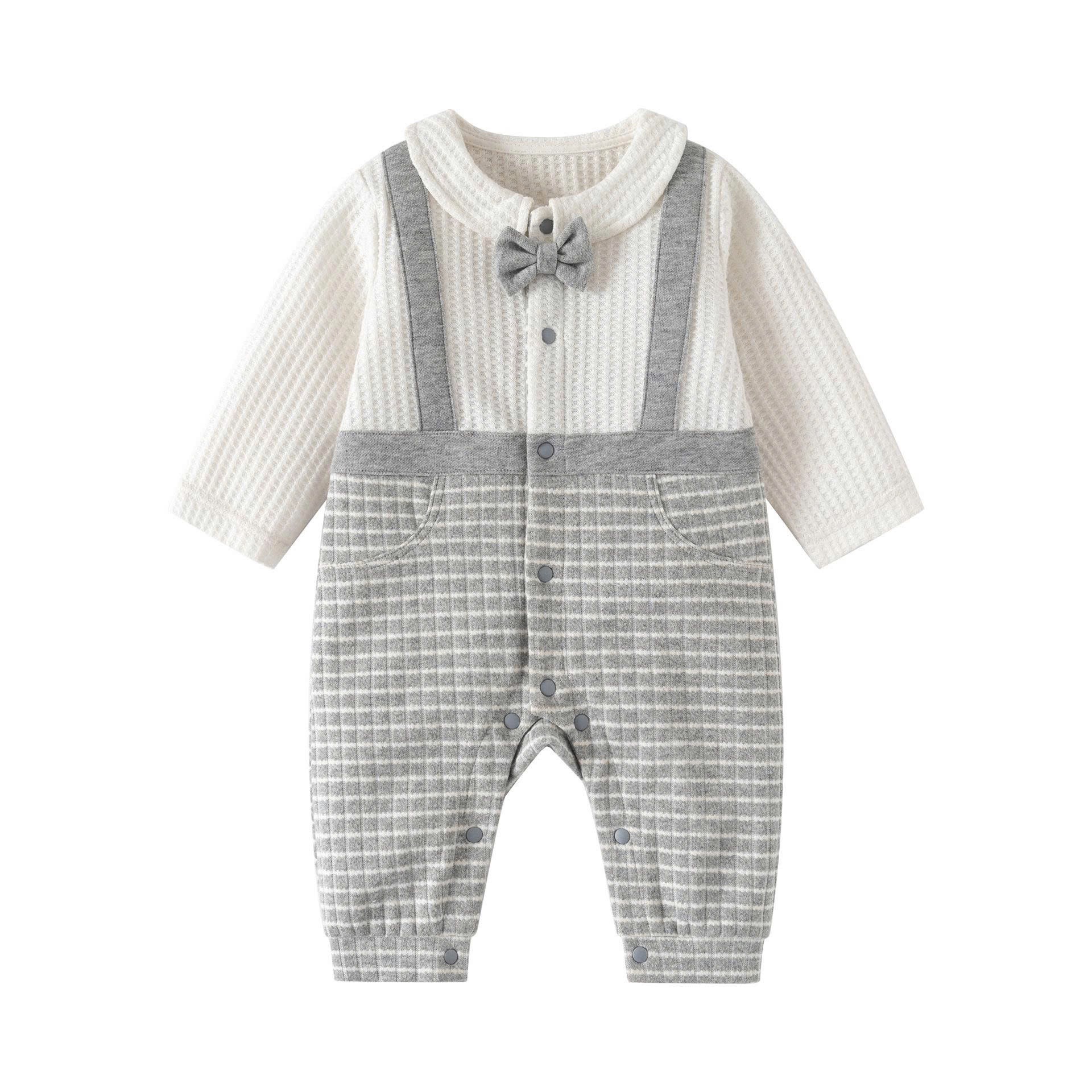 JS - Body công tử giả yếm caro xám trắng+nơ (59-80)